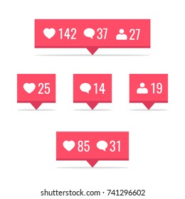 Template social media notification. Vector illustration.