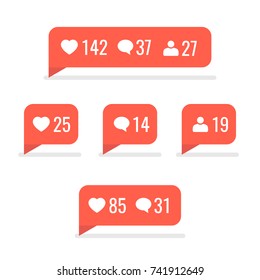 Template social media notification.Vector illustration.