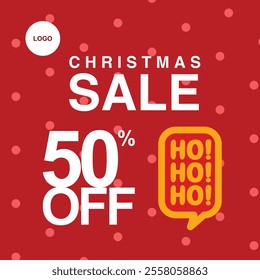 template social media post Christmas sale