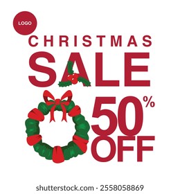 template social media post Christmas sale