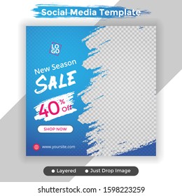 Template social media post, design for ads, template for fashion, web banner and social media post design