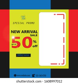Template social media post, design for ads, web banner and social media post design