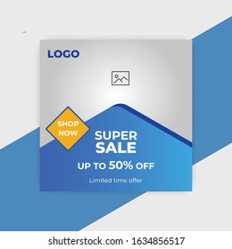 Template social media post, design for ads, template for fashion sale, web banner and  vector social media post design,