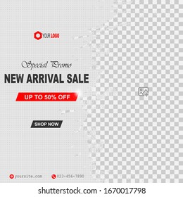 Template Social Media Post, Design For Ads, Template For Fashion Sale, Web Banner and Social Media Post Design
