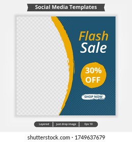 Template social media post, design for ads, template for fashion sale, web banner and social media post design