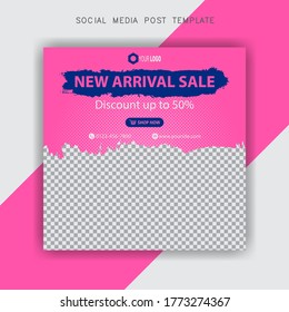 Template social media post, design for ads, template for fashion sale, web banner and social media post design