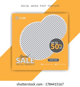 Template social media post, design for ads, template for fashion sale, web banner and social media post design