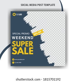 Template social media post, design for ads, template for fashion sale, web banner and social media post design