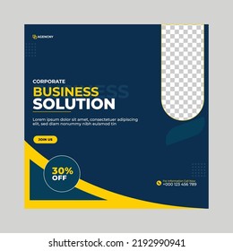 Template social media post, design for ads, template for corporate business solution