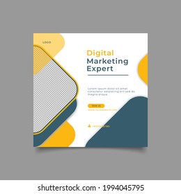 Vorlage Social Media Post Digital Marketing Experte Vektorgrafik eps10