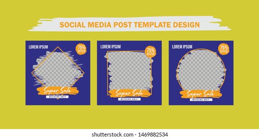Template for social media post, social media promotion, social media content