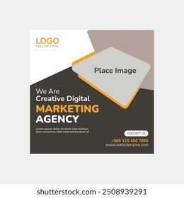 Template for social media post promotion on business marketing agencies
