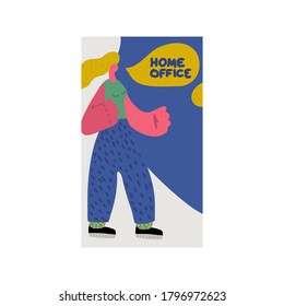 Plantilla para publicaciones en medios sociales, volantes, pancartas. El cartel cuadrado, para el diseñador, se completa con una ilustración de estilo moderno. Hermoso color en chicas dibujadas a mano. Tarjetas con luz