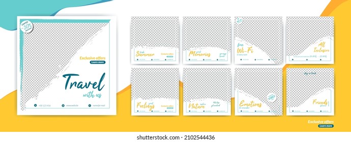 Template for social media posts or for print on marketing materials. Digital web business templates for online promotion.