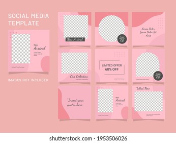 Template Social Media Puzzle Feed Vector