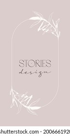 Template for social media stories, vector