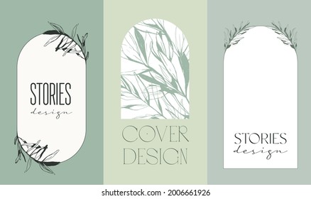 Template for social media stories, vector