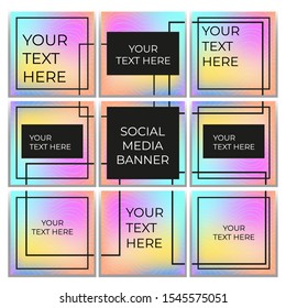 Template for social network message, puzzle post, vector illustration. Design backgrounds for social media.