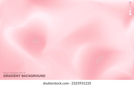 Plantilla de fondo rosa suave. Papel de paredes pastel vectorial con gradiente de fluido ondulado borroso. Fondo digital con textura de seda o satén para banners de portada web o impresa, afiches, volantes