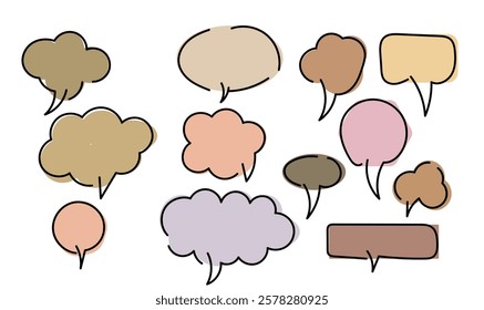 template speach bubble communication frame, message color baloon, 