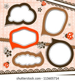 Template speak bubbles, vector illustration