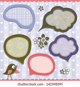 Template speak bubbles, vector illustration