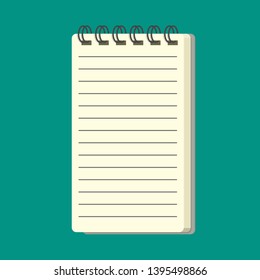 Template spiral notebook vector illustration.
