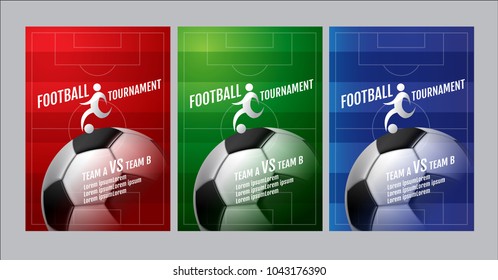 Template Sport Layout Design, Flat Design, Graphic Illustration, Football, Soccer, Vector Illustration.