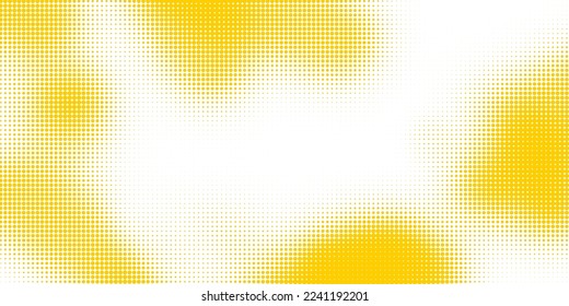 Template with spots consisting of circles of various sizes. Abstract vector halftone background.