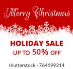 Template of square banner for Christmas sale with snowflakes border