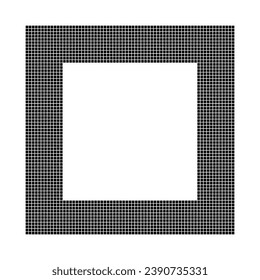 Template square of frame. Abstract texture. Contour black square icon symbol on a white Modern background for posters web page business cards postcards interior design Minimalism Vector