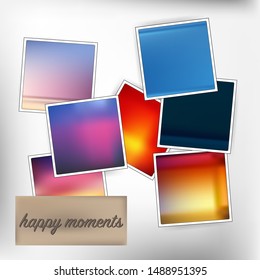 template square photos with an imitation of image. Suitable for postcard, cover or calendar.
