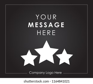 Template of square web black banner