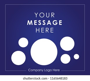 Template of square web blue banner