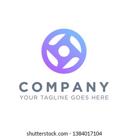 Template of the steering wheel logo