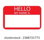 Template - Sticker Name Tag (hello my name is)