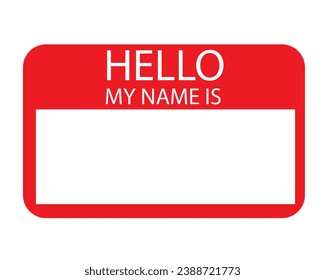 Template - Sticker Name Tag (hello my name is)