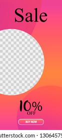 Template of stories sale  background banner, can be use for, landing page, website, mobile app, poster, flyer, coupon, gift card, smartphone template, web design