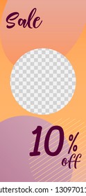 Template of stories sale banner background, template photo 