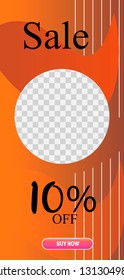 Template of stories sale banner background, template photo, can be use for, landing page, website, mobile app, poster, flyer, coupon, gift card, smartphone template, web design
