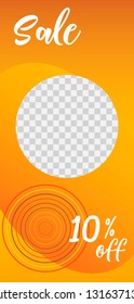 Template of stories sale banner background, template photo, can be use for, landing page, website, mobile app, poster, flyer, coupon, gift card, smartphone template, web design