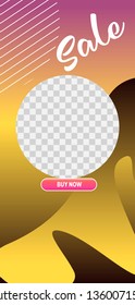 Template of stories sale banner background, template photo, can be use for, landing page, website, mobile app, poster, flyer, coupon, gift card, smartphone template, web design