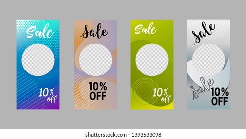 Template of stories sale banner background, template photo, can be use for, landing page, website, mobile app, poster, flyer, coupon, gift card, smartphone template, web design