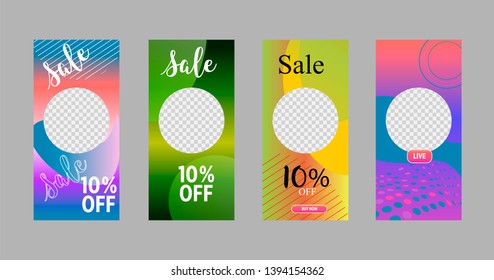 Template of stories sale banner background, template photo, can be use for, landing page, website, mobile app, poster, flyer, coupon, gift card, smartphone template, web design