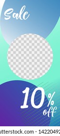 Template of stories sale banner background, template photo, can be use for, landing page, website, mobile app, poster, flyer, coupon, gift card, smartphone template, web design