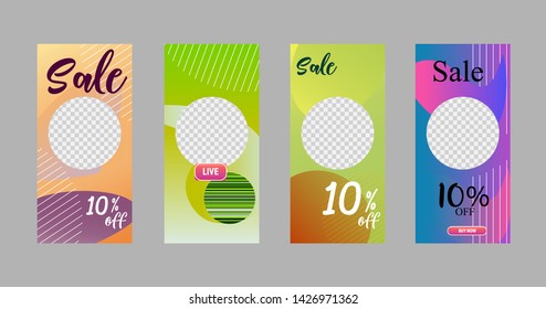 Template of stories sale banner background, template photo, can be use for, landing page, website, mobile app, poster, flyer, coupon, gift card, smartphone template, web design
