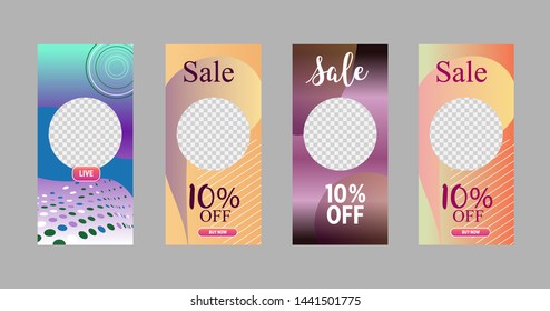 Template of stories sale banner background, template photo, can be use for, landing page, website, mobile app, poster, flyer, coupon, gift card, smartphone template, web design