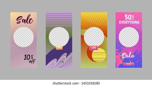 Template of stories sale banner background, template photo, can be use for, landing page, website, mobile app, poster, flyer, coupon, gift card, smartphone template, web design