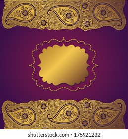  Template Strip lac design for card or background.Can be used for packaging,invitations  template.Decorative element border. Orient traditional ornament,motif. Vector illustration.