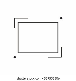 Template stylized framework in the form of a square with decorated edges